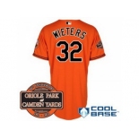 mlb jerseys baltimore orioles #32 wieters orange cool base[20th anniversary patch]