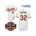 mlb jerseys baltimore orioles #32 wieters white cool base[20th anniversary patch]