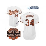 mlb jerseys baltimore orioles #34 arrieta white cool base[20th anniversary patch]