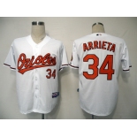 mlb jerseys baltimore orioles #34 arrieta white(cool base)