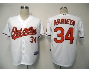 mlb jerseys baltimore orioles #34 arrieta white(cool base)