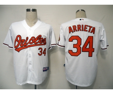 mlb jerseys baltimore orioles #34 arrieta white(cool base)