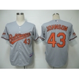 mlb jerseys baltimore orioles #43 johnson grey (cool base)