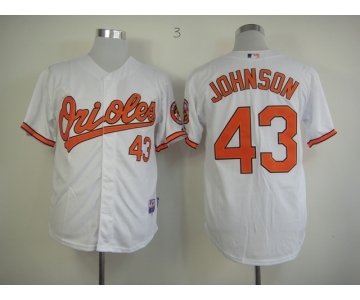 mlb jerseys baltimore orioles #43 johnson white