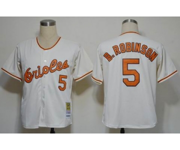 mlb jerseys baltimore orioles #5 b.robinson cream m&n 1966