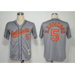 mlb jerseys baltimore orioles #5 b.robinson grey m&n