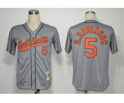 mlb jerseys baltimore orioles #5 b.robinson grey m&n