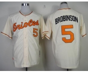 mlb jerseys baltimore orioles #5 robinson m&n cream 1970[new]