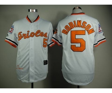 mlb jerseys baltimore orioles #5 robinson white[1970 m&n]