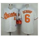 mlb jerseys baltimore orioles #6 schoop white