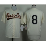 mlb jerseys baltimore orioles #8 ripken cream[1954 m&n]