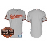 mlb jerseys baltimore orioles blank grey cool base[20th anniversary patch]