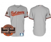 mlb jerseys baltimore orioles blank grey cool base[20th anniversary patch]