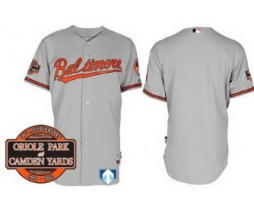 mlb jerseys baltimore orioles blank grey cool base[20th anniversary patch]