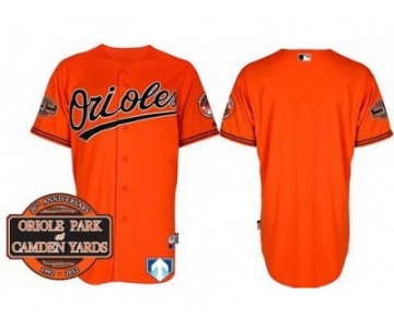 mlb jerseys baltimore orioles blank orange cool base[20th anniversary patch]