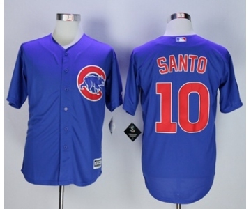 Chicago Cubs #10 Ron Santo Blue New Cool Base Stitched MLB Jersey