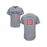 Chicago Cubs #13 Alex Avila Grey Road Flexbase Authentic Collection MLB Jersey