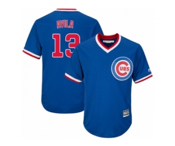 Chicago Cubs #13 Alex Avila Replica Royal Blue Cooperstown Cool Base MLB Jersey