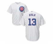 Chicago Cubs #13 Alex Avila Replica White Home Cool Base MLB Jersey