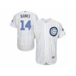 Chicago Cubs #14 Ernie Banks White(Blue Strip) Flexbase Authentic Collection 2016 Father's Day Stitched Baseball Jersey