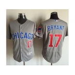 Chicago Cubs #17 Kris Bryant Grey Flexbase Authentic Collection Road Stitched MLB Jersey