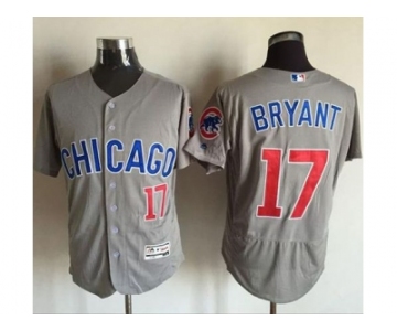 Chicago Cubs #17 Kris Bryant Grey Flexbase Authentic Collection Road Stitched MLB Jersey