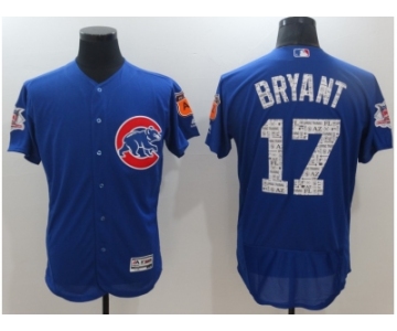 Chicago Cubs #17 Kris Bryant Royal 2017 Spring Training Flexbase Authentic Collection Stitched Baseball Jersey