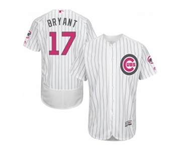 Chicago Cubs #17 Kris Bryant White Home 2016 Mother Day Flex Base Jersey