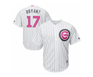 Chicago Cubs #17 Kris Bryant White Home 2016 Mother's Day Cool Base Jersey