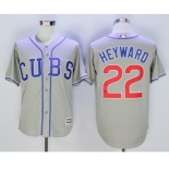 Chicago Cubs #22 Jason Heyward Grey New Cool Base Alternate Road Stitched MLB Jersey