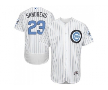 Chicago Cubs #23 Ryne Sandberg White(Blue Strip) Flexbase Authentic Collection 2016 Father's Day Stitched Baseball Jersey