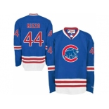 Chicago Cubs #44 Anthony Rizzo Blue Long Sleeve Stitched MLB Jersey