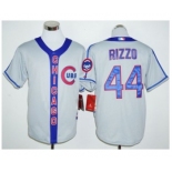 Chicago Cubs #44 Anthony Rizzo Grey Cooperstown Stitched Baseball Jersey