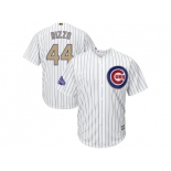 Chicago Cubs #44 Anthony Rizzo White 2017 Gold Program Cool Base Stitched MLB Jersey