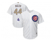 Chicago Cubs #44 Anthony Rizzo White 2017 Gold Program Cool Base Stitched MLB Jersey