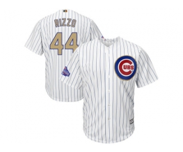 Chicago Cubs #44 Anthony Rizzo White 2017 Gold Program Cool Base Stitched MLB Jersey