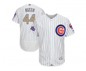 Chicago Cubs #44 Anthony Rizzo White 2017 Gold Program Flexbase Stitched MLB Jersey