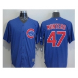 Chicago Cubs #47 Miguel Montero Blue New Cool Base Stitched Baseball Jersey