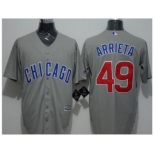 Chicago Cubs #49 Jake Arrieta Grey New Cool Base Stitched MLB Jersey