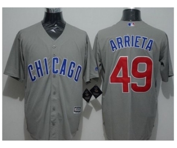 Chicago Cubs #49 Jake Arrieta Grey New Cool Base Stitched MLB Jersey