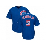 Chicago Cubs #5 Albert Almora Jr Authentic Royal Blue Team Logo Fashion Cool Base MLB Jersey