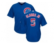 Chicago Cubs #5 Albert Almora Jr Authentic Royal Blue Team Logo Fashion Cool Base MLB Jersey