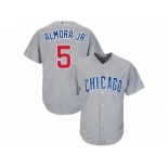 Chicago Cubs #5 Albert Almora Jr Replica Grey Road Cool Base MLB Jersey