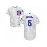 Chicago Cubs #5 Albert Almora Jr White Home Flexbase Authentic Collection MLB Jersey