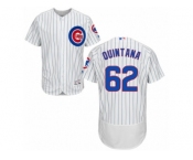 Chicago Cubs #62 Jose Quintana White Home Flexbase Authentic Collection MLB Jersey