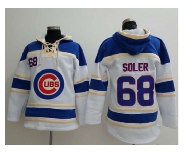 Chicago Cubs #68 Jorge Soler White Sawyer Hooded Sweatshirt Baseball Hoodie