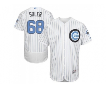 Chicago Cubs #68 Jorge Soler White(Blue Strip) Flexbase Authentic Collection 2016 Father's Day Stitched Baseball Jersey