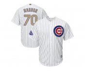 Chicago Cubs #70 Joe Maddon White 2017 Gold Program Cool Base Stitched MLB Jersey