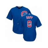 Chicago Cubs #8 Ian Happ Authentic Royal Blue Team Logo Fashion Cool Base MLB Jersey