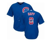 Chicago Cubs #8 Ian Happ Authentic Royal Blue Team Logo Fashion Cool Base MLB Jersey